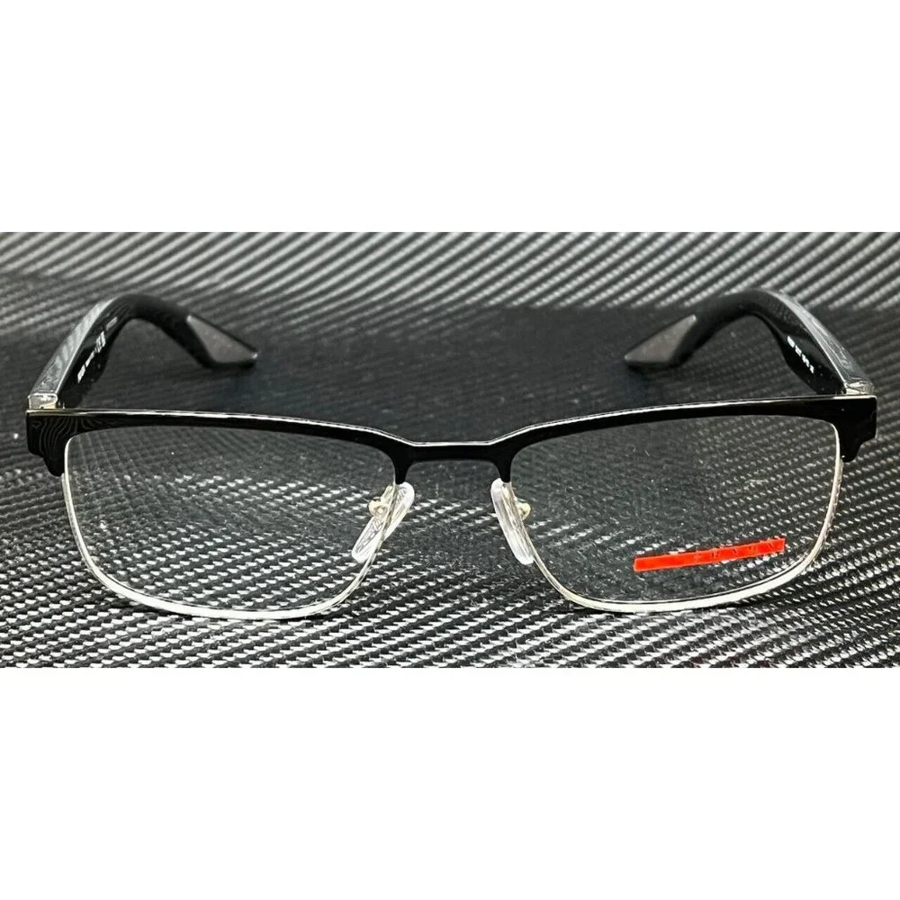 Prada 54mm Black Men's Eyeglasses - Picture 2 of 4